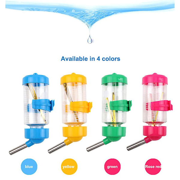 Plast Hamster Drinker Vattenflaska Dispenser Matare Hängande marsvin Ekorre Kanin Dricksflaska Dricksvatten fontän red 125ml
