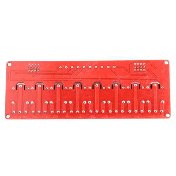 8-kanals Optokopplarrelämodulkort Hög & Låg Trigger 24V
