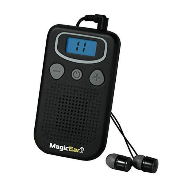 Lydforstærker - Pocket Sound Voice Enhancer-enhed med Duo Mic/øre Plus Ekstra hovedtelefon- og mikrofonsæt, personlig høreforstærker