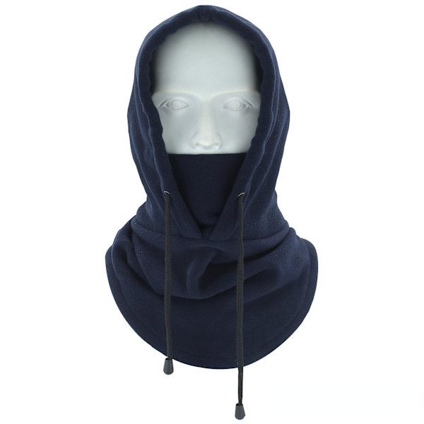 Cap Skid Vinter Vindtät Cap Utomhussport Haklapp Kallvadderad Huva Mask Plysch Varm Hatt Cykel Cykel Navy
