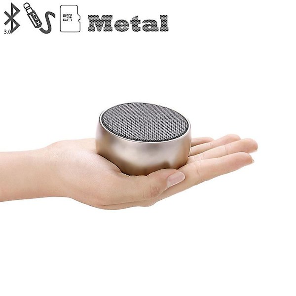 Bluetooth kaiutin Kannettava Mini Bluetooth kaiutinkortti Langaton metallinen pieni kaiutin hopea silver
