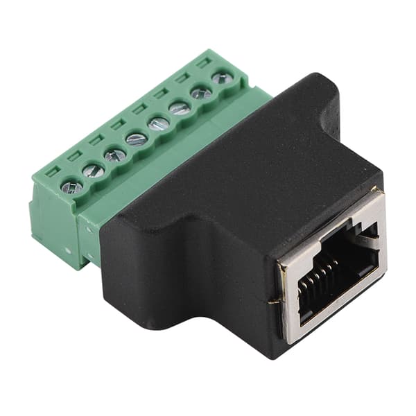 Ethernet-stik RJ45 hun til 8-polet skrueterminal