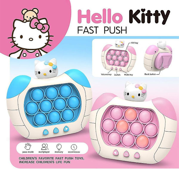 Spelkonsol för tidig utbildning Pop It Fidget Toy Fast Push Game Dekompressionsleksak blue