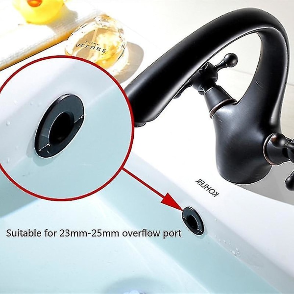 Bathroom Sink Round Hole Overflow Cover Basin Ceramic Pots black