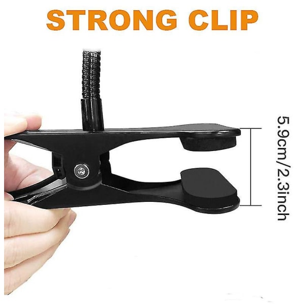 Clip-on Led Läsljus USB Uppladdningsbart Bordsbord Lamm Med Flexibel Klämma