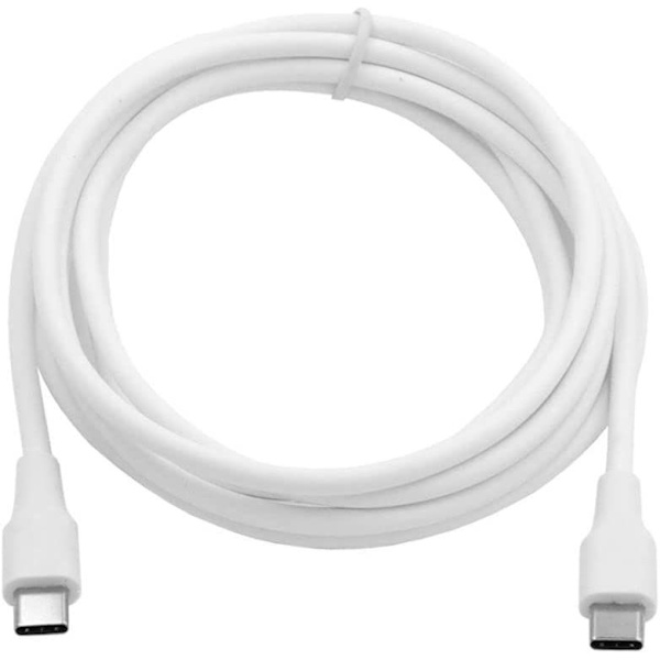 USB C Typ C hane till hane USB 2.0 PD version 65W för bärbar dator och telefon Vit 2m