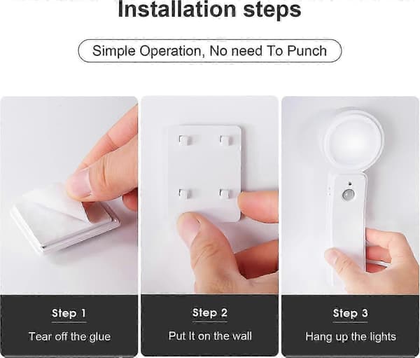 Multifunksjonell LED-garderobelampe - Skapbelysning med bevegelsessensor