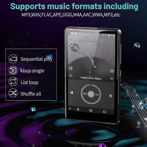 【BQ】MP3 Player Bluetooth with Spotify for Kids, Audible, Browser (Removable), Music, 4.0\" IPS Screen