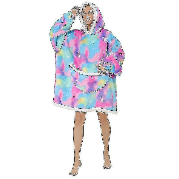 Super Dalian hættetrøje Filt hættetrøje Super blød sherpa uld kæmpe sweatshirt For Vuxna S Bronzing