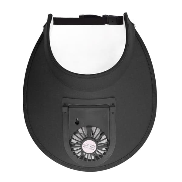 Justerbar USB-opladningsventilator Solhat 3 Gear Solbeskyttelse Sommer Sort