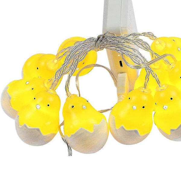 1,5 m Yellow Chick Led Lights Room Patio String Lights Dekoration (batteridriven, 10 lampor)