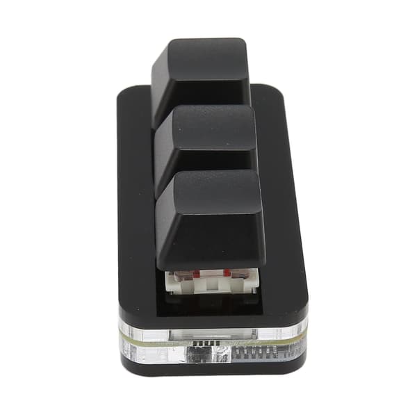 USB 3 Key Mini Keypad RGB LED Bakgrundsbelysning Stöder Hot Swap OSU HID Makroprogrammering Tangentbord för Windows för OS X för Linux Svart