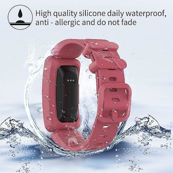 3 st band som är kompatibla med Fitbit Ace 2 för barnmjuk färgglad silikon