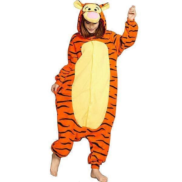 【BQ】Nyhet Flanell Par Tecknad Djur Tigger Hel Pyjamas Hemmakläder Tigger Tigger M