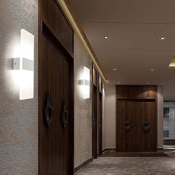 Led vägglampor inomhus, upp och ner väggen modern stil akryl ljus