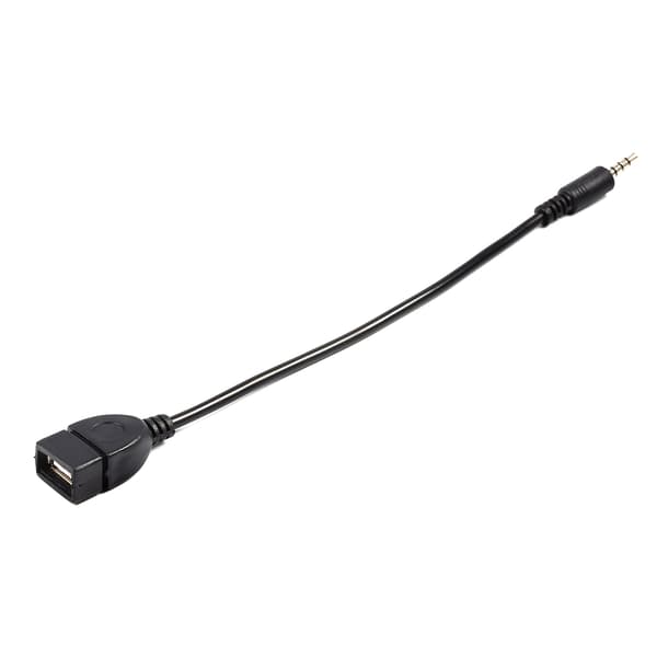 3,5 mm hann til USB 2.0 type A hunn OTG lydadapter