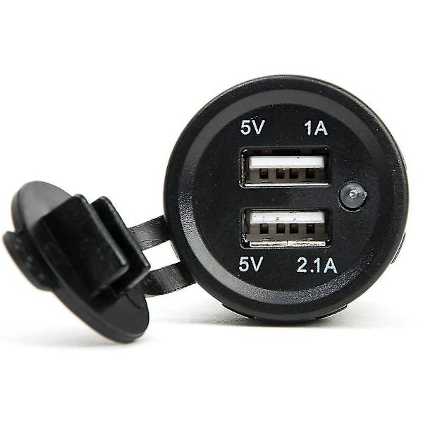 Vanntett 12v/3.1a dobbel usb billaderuttak