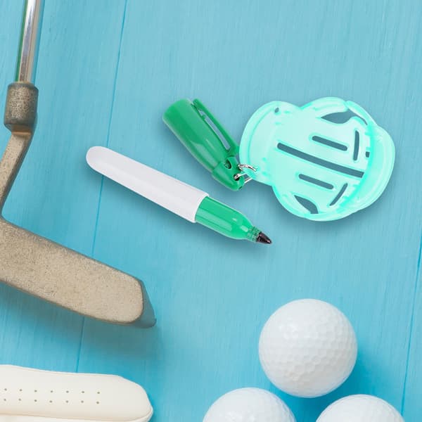 Golfpallon kohdistusmalli ja kynätarvikkeet, vihreä