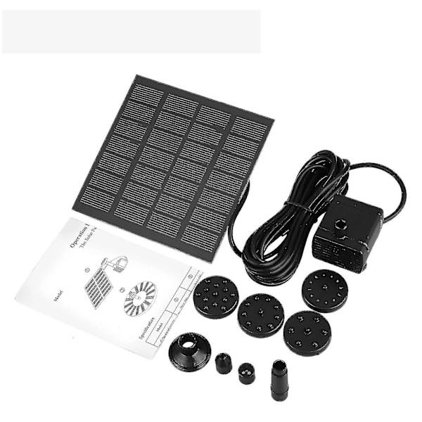 Solar Fountain Vandpumpe Power Panel Fountain Pool Havevanding 200l/t