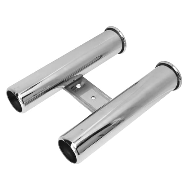 Stangstativ Rør Rustfrit Stål 2-Links Rør Stang Holder til Båd RV Yacht 42mm Dia