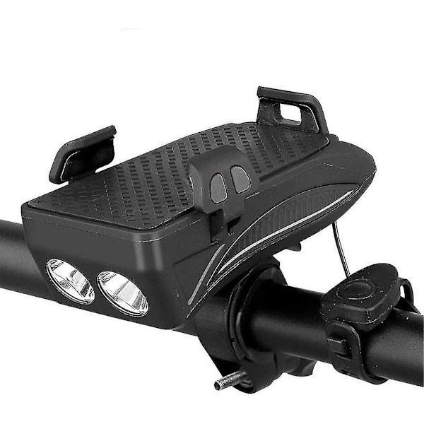Fahrradlicht-handyhalterung, 4-in-1 Fahrrad-handyhalterung, Led-fahrradscheinwer