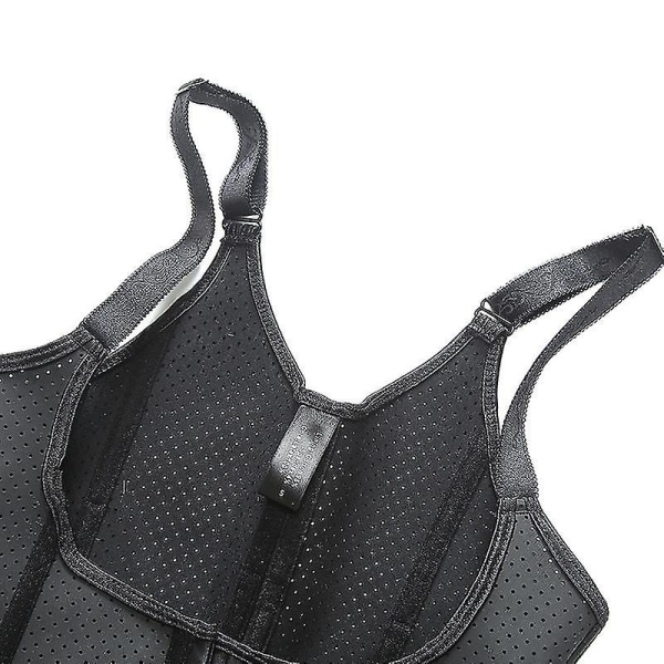Ladies stansning Shapewear Latex stöd för bröst och bukbälte Black 6XL