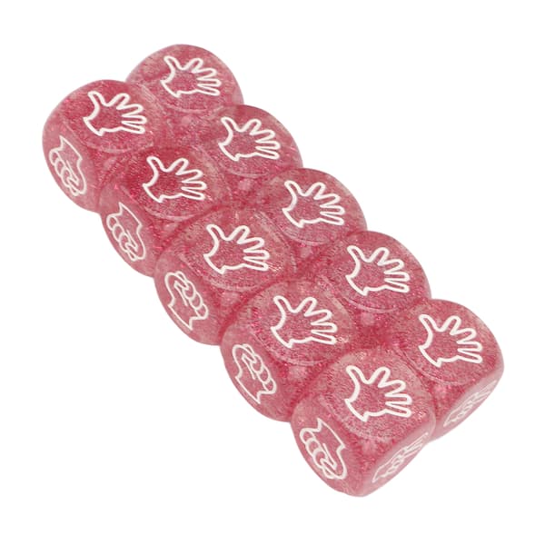 10 stk 6-sidige terninger Sett Vanntett Transparent Polyhedral Brettspill Terninger Rød