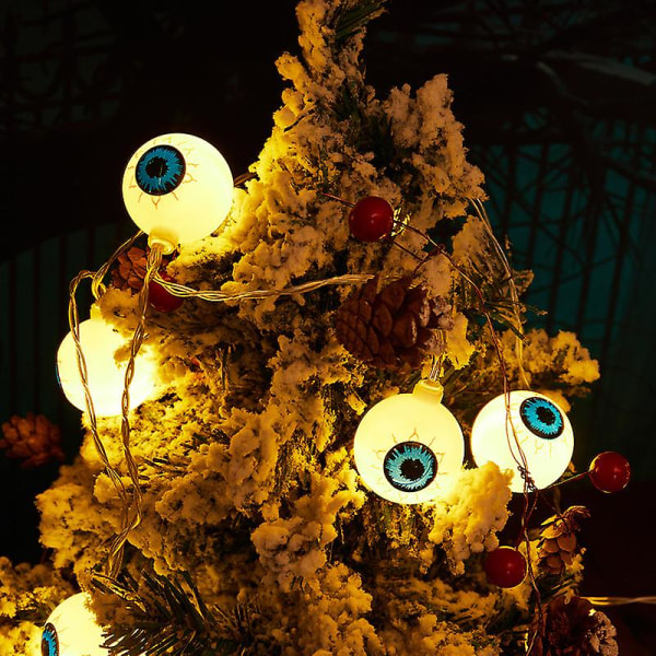Nya Halloween Rolig Skräck Eyeball Led Ghost Festival Lights String Festival Dekoration Lights color 1