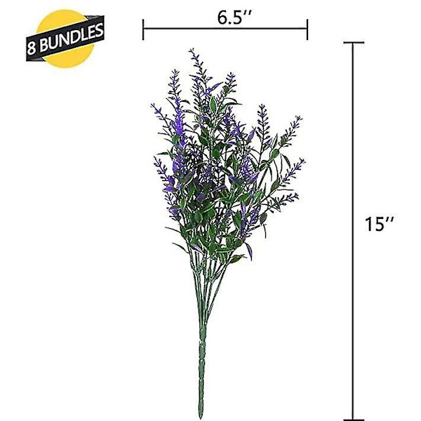 8 bundter kunstige blomster plast kunstige blomster udendørs plast Uv resistente dekorative kunstige plast