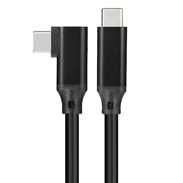 VR-datakaapeli kyynärpää Type-c datakaapeli Usb3.1 Gen 2 kaksoisurosvideoprojektiokaapeli 20 Vr mobiilipelikaapeli Black 1M