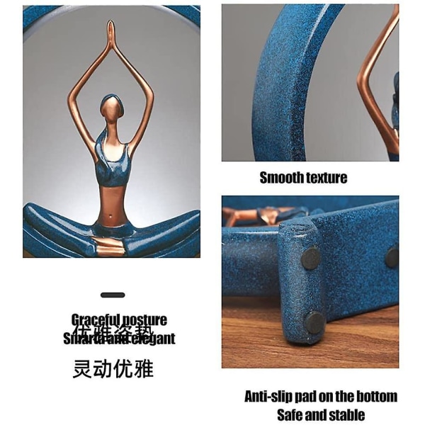 Yoga Girl - Resin Meditation Skulptur - Skrivebordsdekorasjon til hjemmet eller kontoret (ønsker) As shown As shown