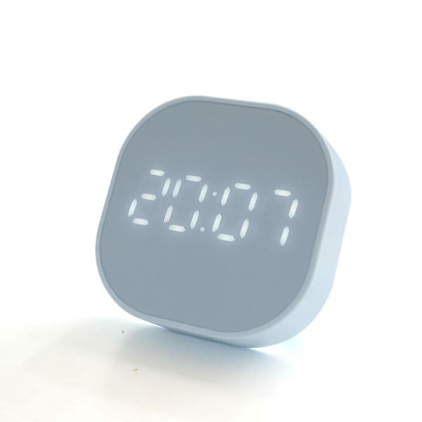 Fyrkantig liten väckarklocka Luminous Mute LED multifunktionell digital klocka ljus