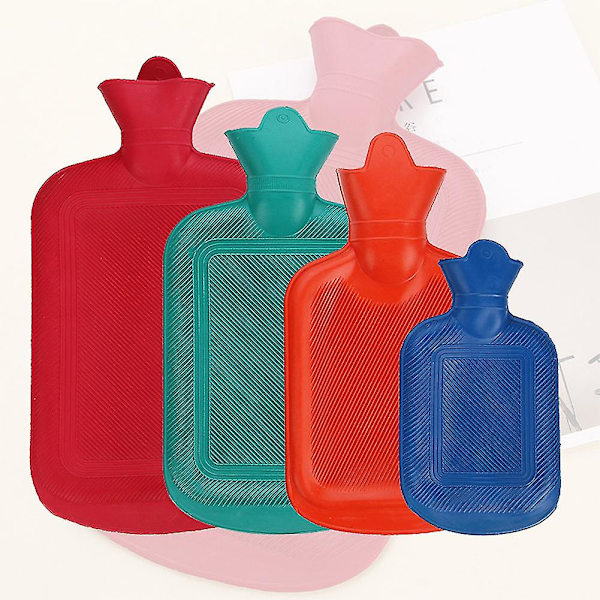 500/1000/1750/2000 ml bærbar gummi vinter varmtvandsflaskepose Håndvarmer 1750ml
