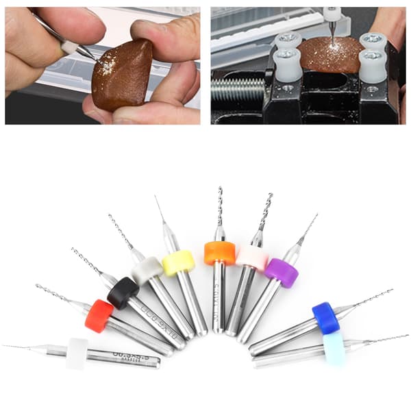 10 stk./sæt 0,3-1,2 mm karbid mikrobor bits sæt PCB CNC roterende boreværktøj