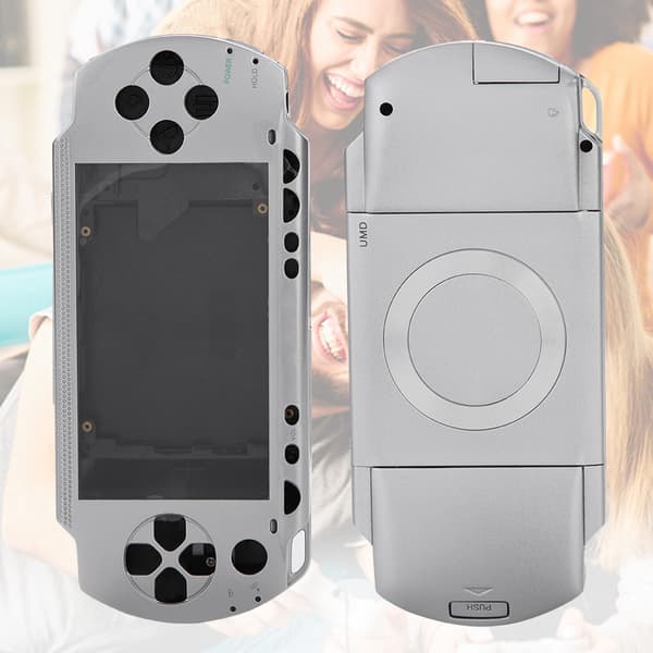 PSP 1000 Full Shell hölje Set med knappar - Silver