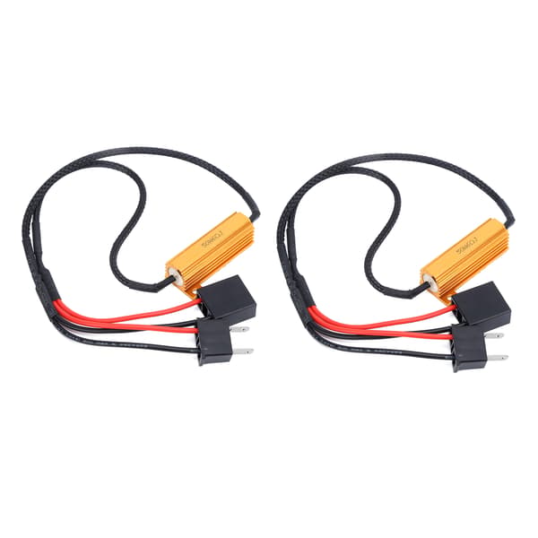 2 stk. H7 LED Dekoder 50W 6ohm Lastmotstand Flash Feilfri Avlyser for Bil Frontlykt Blinklys