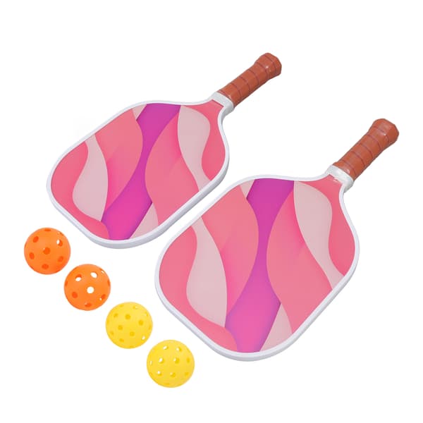 Pickleball Sæt med Glasfiber Paddle og Bolde til Udendørs Konkurrence
