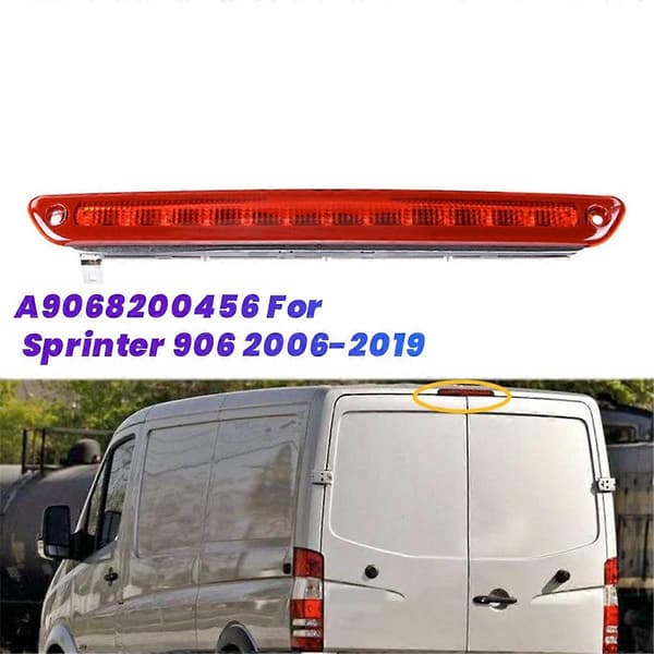 Auton kolmas jarruvalo A9068200456 - Sprinter 906 2006-2019 lisäjarruvalo Red