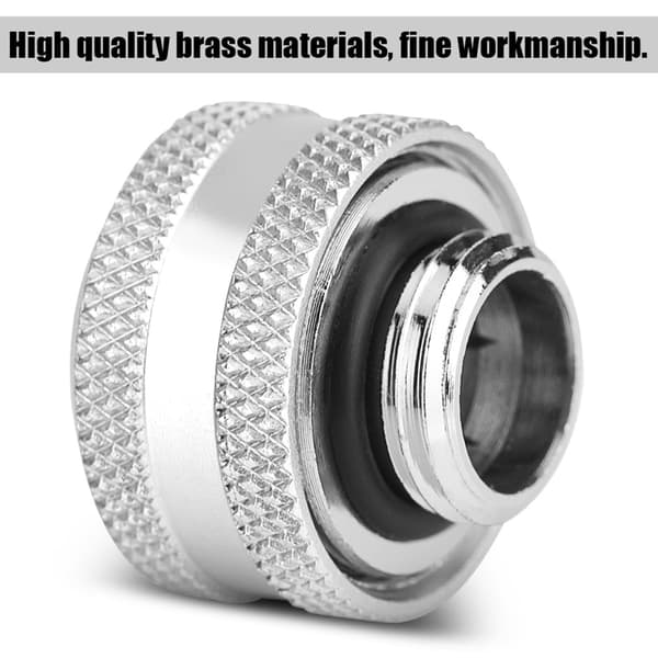 Vattenkylande kompressionskoppling - 4-pack, silver, för 16 mm styvt akrylrör