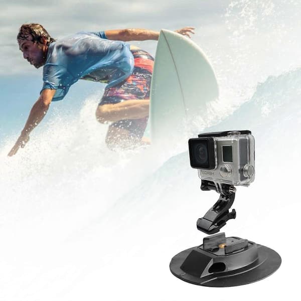 【BQ】SUPs Paddle Board Kameramonteringsbase Lavvinklet Kamerastabiliserende Beslag til Surfing og Paddleboarding Holdbart single black base