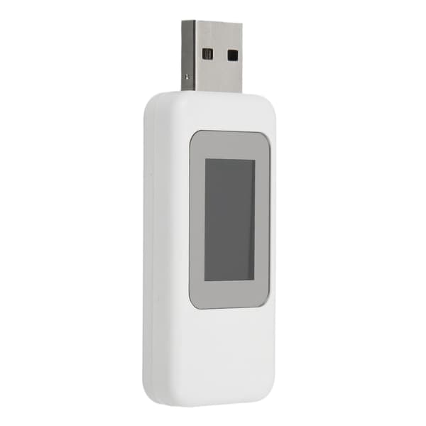 USB Strømdetektering Direkte Aflæsning Letlæselig Strømafbrydelse Lagerfunktion Strømanalysator Hvid