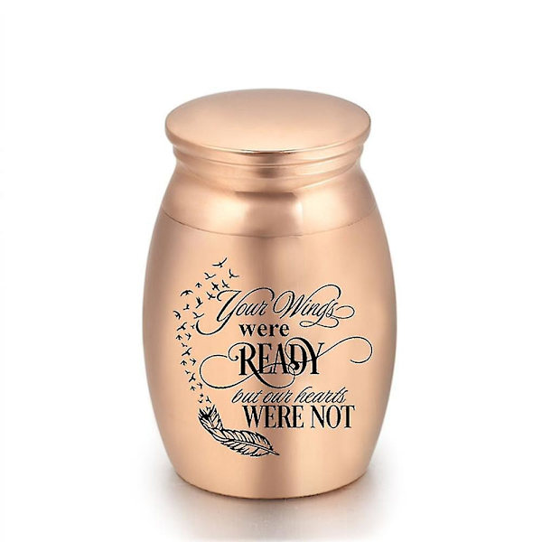 Mindesmærke af aluminiumslegering til kæledyrskisteurne - lille souvenirurne S roseguldurne C S Rose Gold Urn C