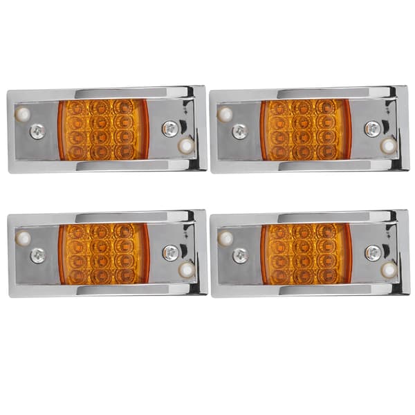 Amber LED sidomarkeringsljus - 4-pack, klarsignallampa för bilbyte