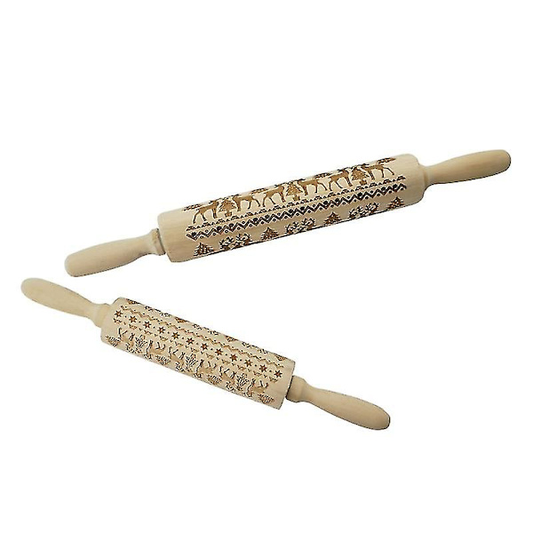35/43 cm julehjort præget kagerulle gør-det-selv pizza Pasta Cookie Kage Dekorationsværktøj Køkken Bagetilbehør Small 35CM