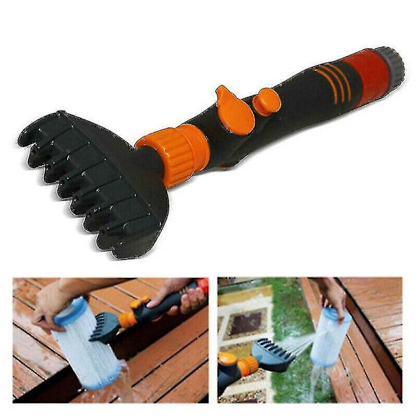 Swimming Pool Filter Cleaner Pvc Håndholdt Rengøringsbørste Filter Jet Cleaner Renseværktøj Tilbehørsværktøj til swimmingpoolrengøring