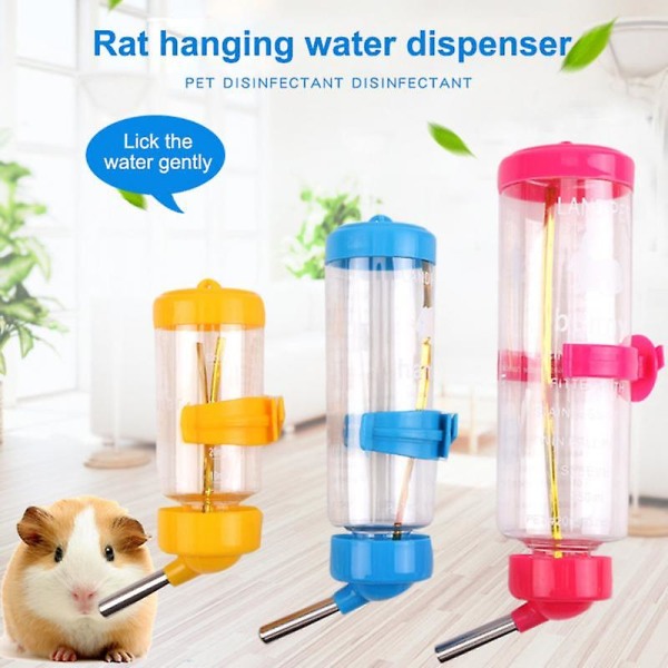 Plast Hamster Drinker Vattenflaska Dispenser Matare Hängande marsvin Ekorre Kanin Dricksflaska Dricksvatten fontän green 125ml