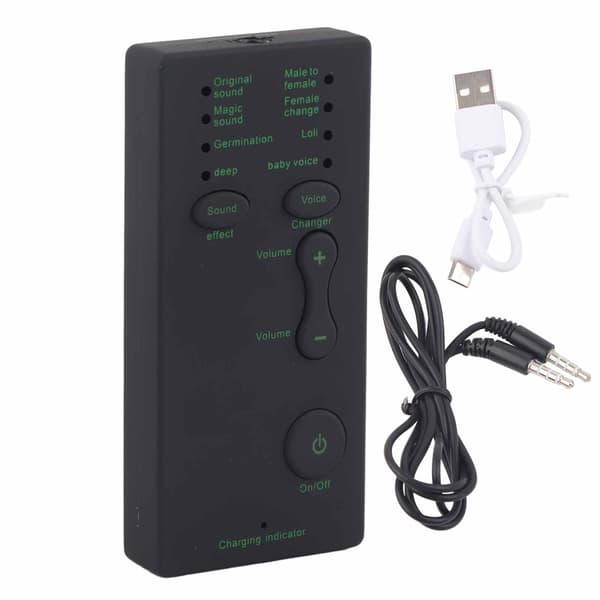 Bærbar Mini Voice Changer-lydkort til telefon, computer og bærbar