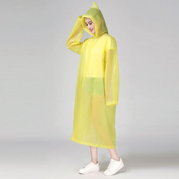 Vattentät jacka Eva Button Hooded Regnjacka