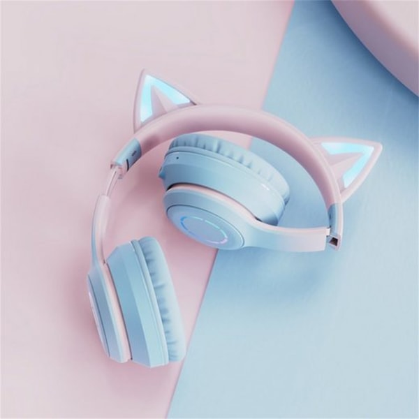 Cat Ear Light Up Over Ear Bluetooth Headset