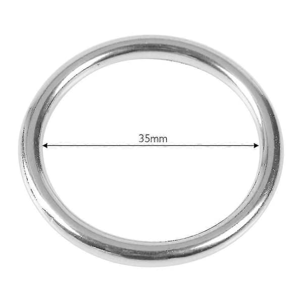 304 Rustfritt Stål Båt Marine Sveiset Ring O Rund Ring Polert Sirkel inner diameter 35mm Wire diameter 5mm